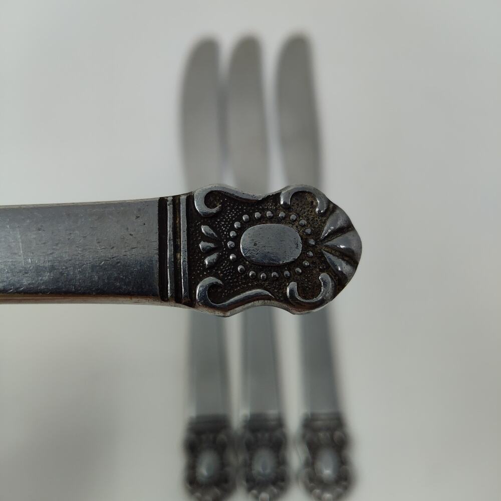 4X BK Hanford Forge Mystique Stainless Japan Silverware Dinner Butter Knives